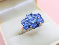Sterling Silver 4ct Tanzanite Ring New with Gift Box