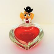 Circa 1960's Murano Glass Clown Dish
