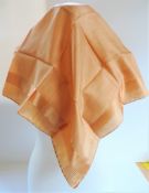 Pure Silk Gold Colour Scarf Hand Rolled 55cm square