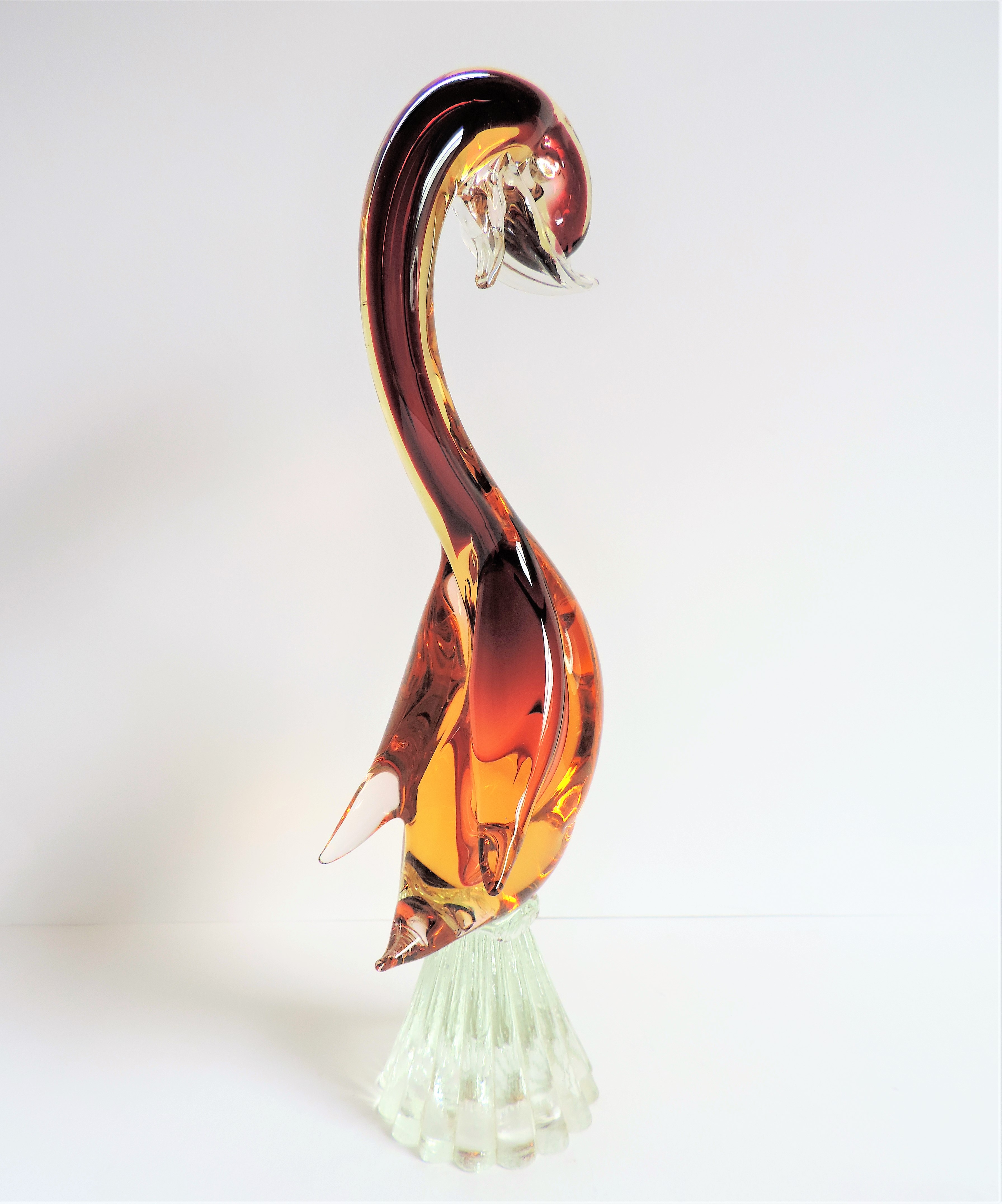 Vintage Murano Sommerso Duck Figurine Large 33cm Tall - Image 4 of 6