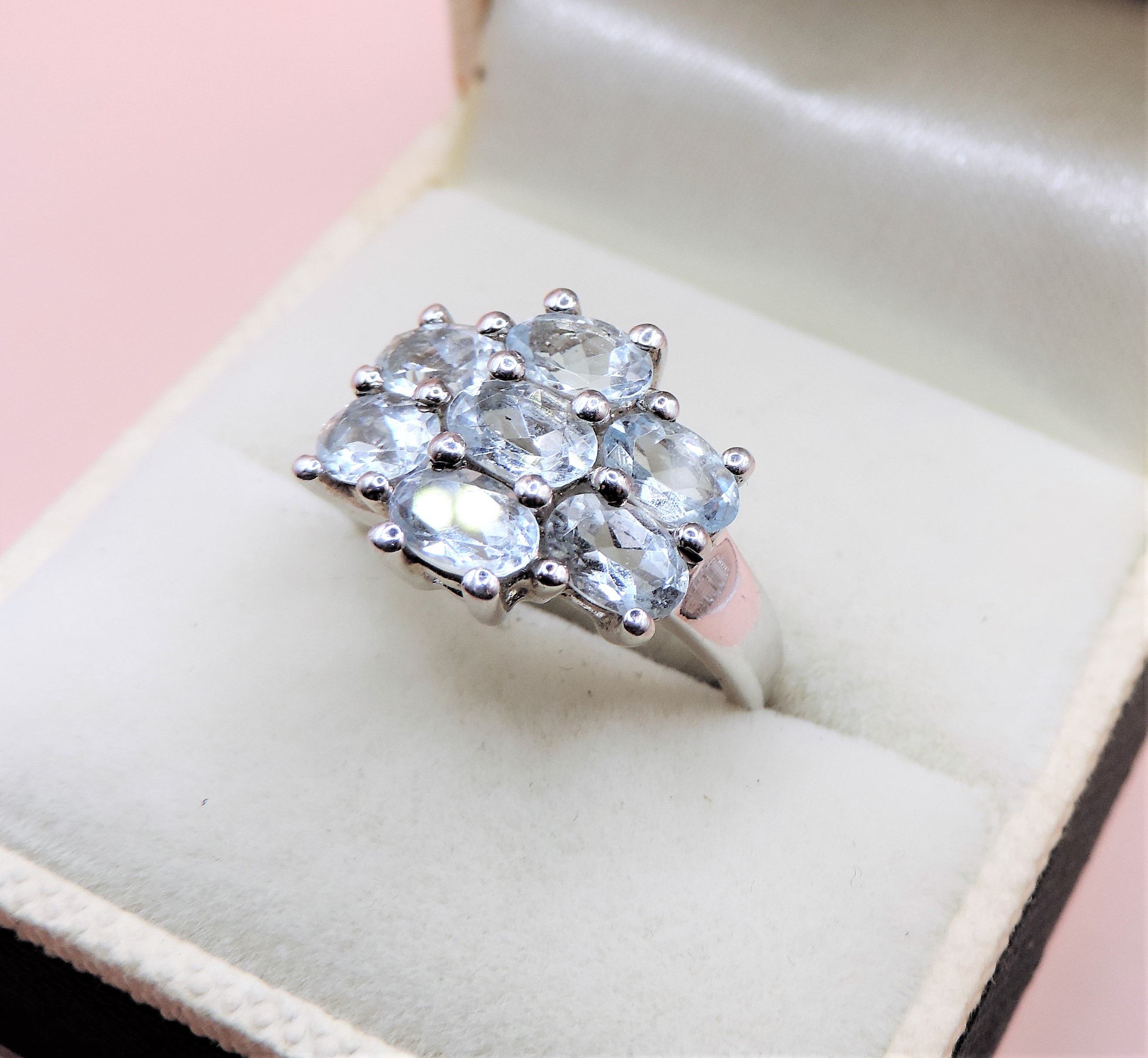 Sterling Silver Aquamarine Ring New with Gift Box - Image 3 of 3