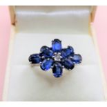 Sterling Silver 5ct Sapphire Ring New with Gift Box