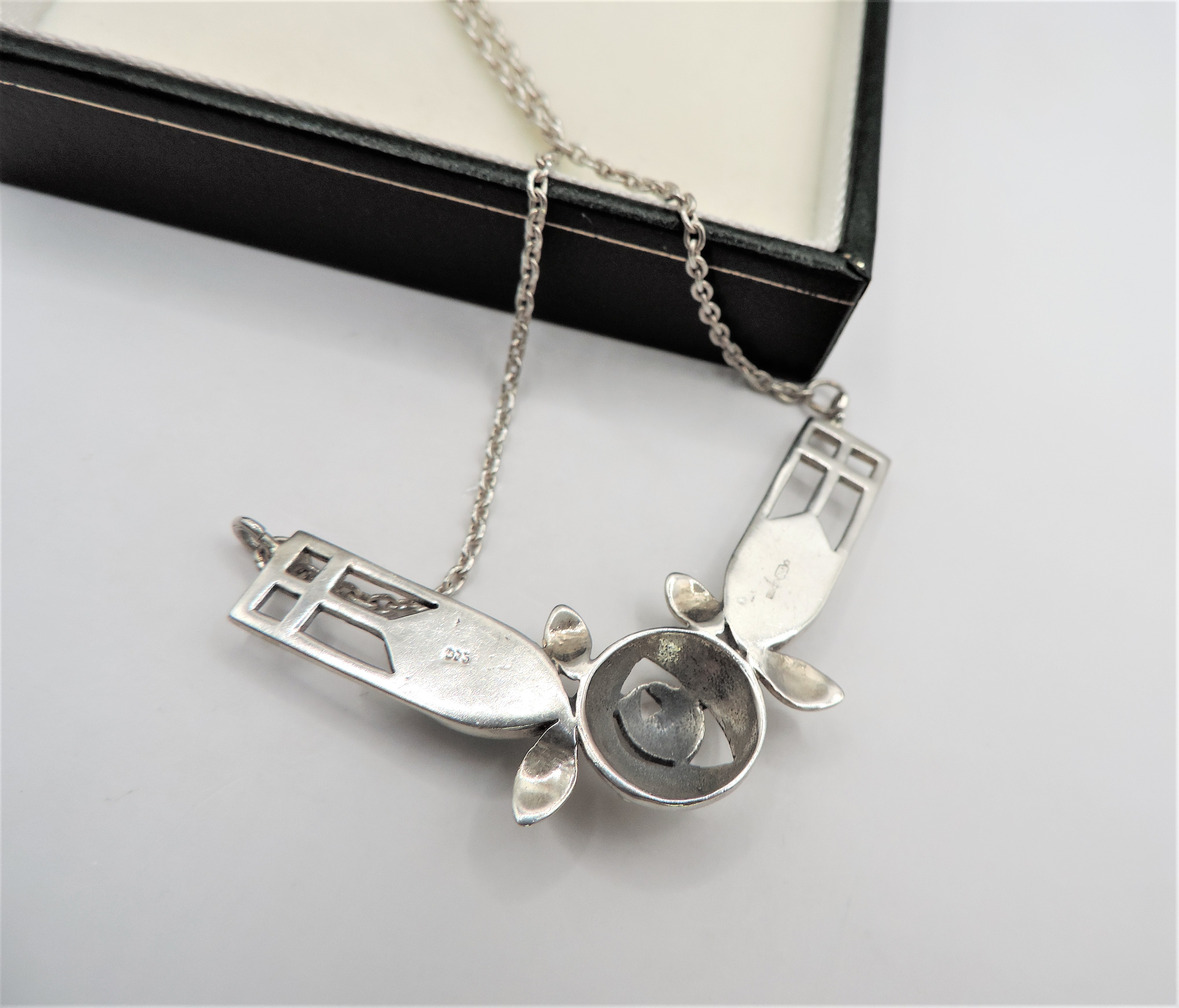Sterling Silver Mackintosh Style Necklace. - Image 2 of 2
