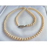 Vintage 24 inch Single Strand Pearl Necklace