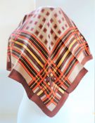 Vintage circa 1960's Silk Scarf Hand Rolled 57cm Square
