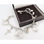 Sterling Silver Charm Bracelet.