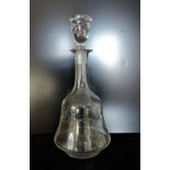 Antique Edwardian Bell Shaped Decanter