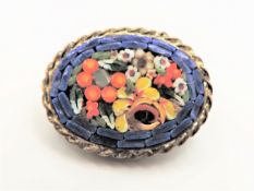 Vintage Italian Micro Mosaic Brooch