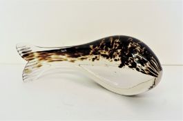 Signed Wedgwood Speckled Glass Fish c. 1970's