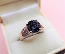 Sterling Silver Gemstone Dress Ring New with Gift Pouch