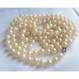 Vintage 46 inch Opera Length Pearl Necklace