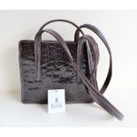 Italian Designer Francesco Biasial Brown Calf Leather Handbag NEW