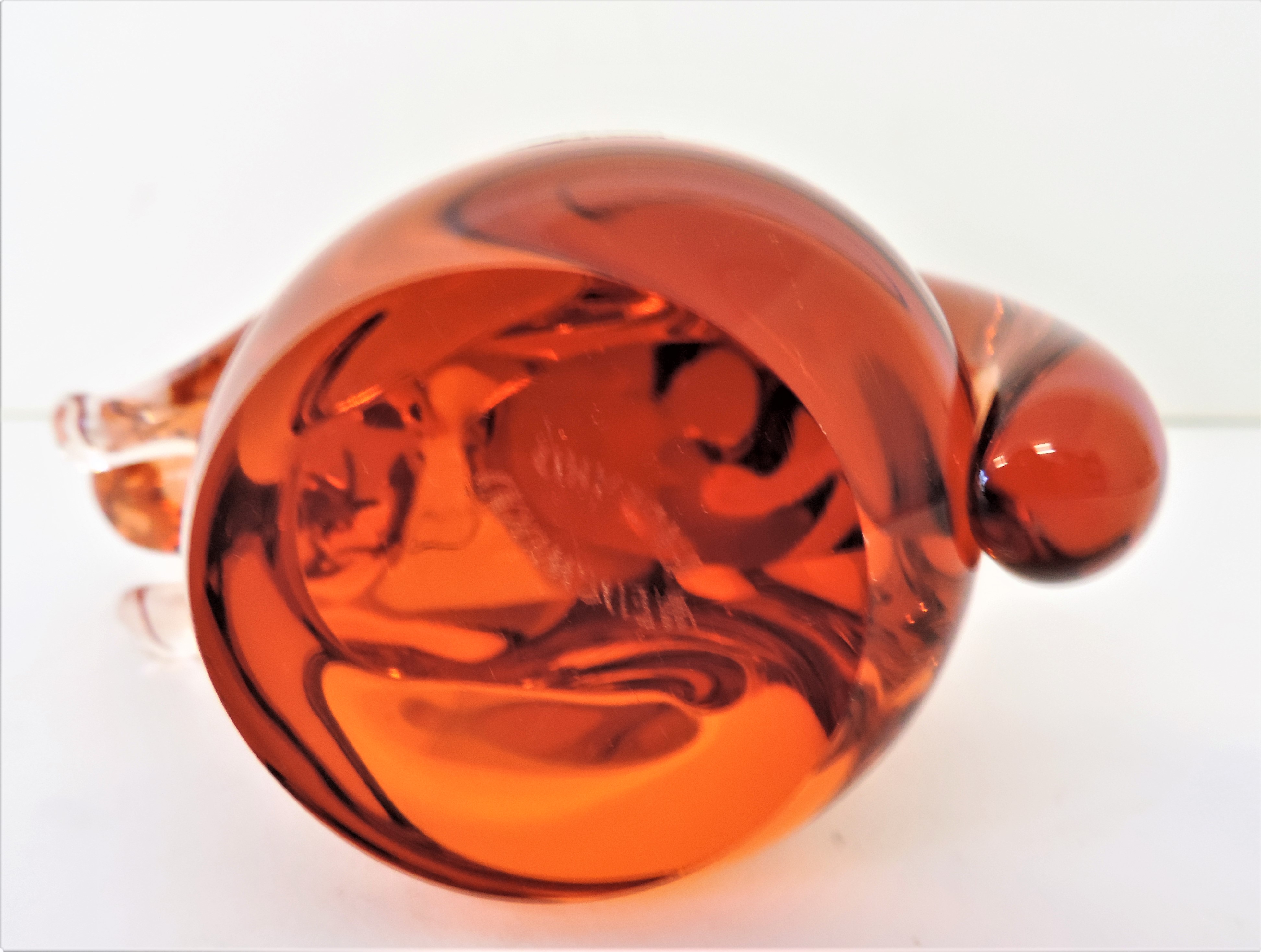 Signed Wedgwood Amber Glass Squirrel c. 1970's - Image 3 of 3