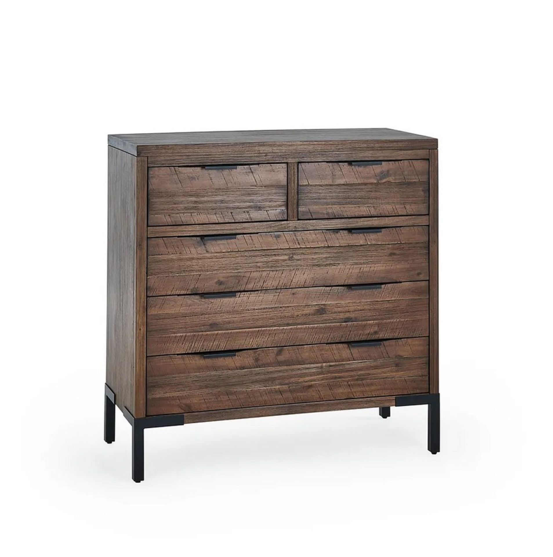 (15/Mez) RRP £479.99. Detroit Solid Hardwood And Metal 5 Drawer Chest. Dimensions: (H98x W98x D43... - Image 3 of 21