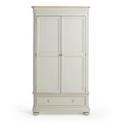(5/Mez) RRP £799.99. Brindle Natural Oak And Painted Double Wardrobe. Dimensions: (H190x W105x D6...