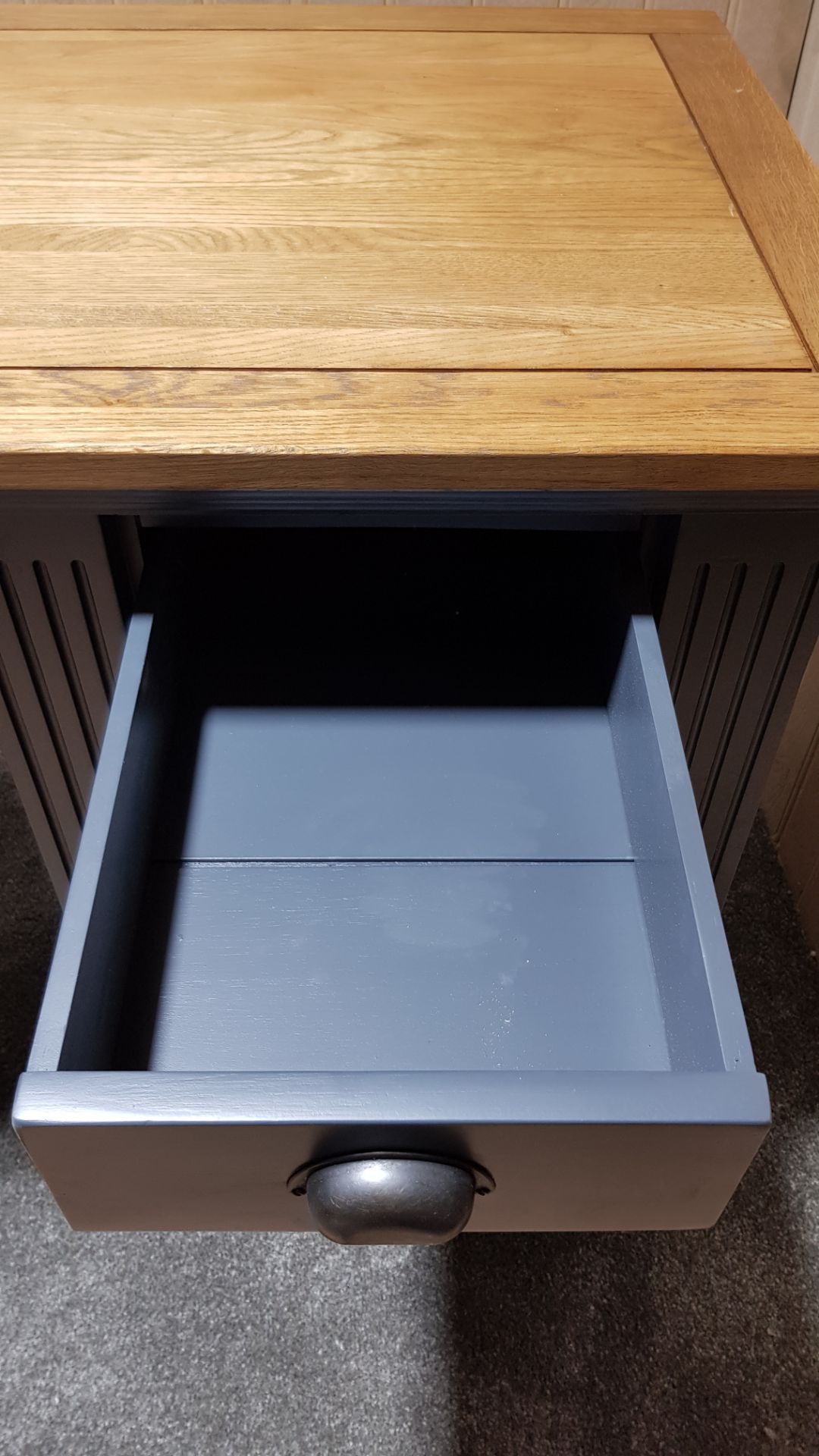 (12/Mez) RRP £549.99. Highgate Rustic Solid Oak And Painted Desk. Dimensions: (H82x W145x D60cm).... - Image 16 of 25