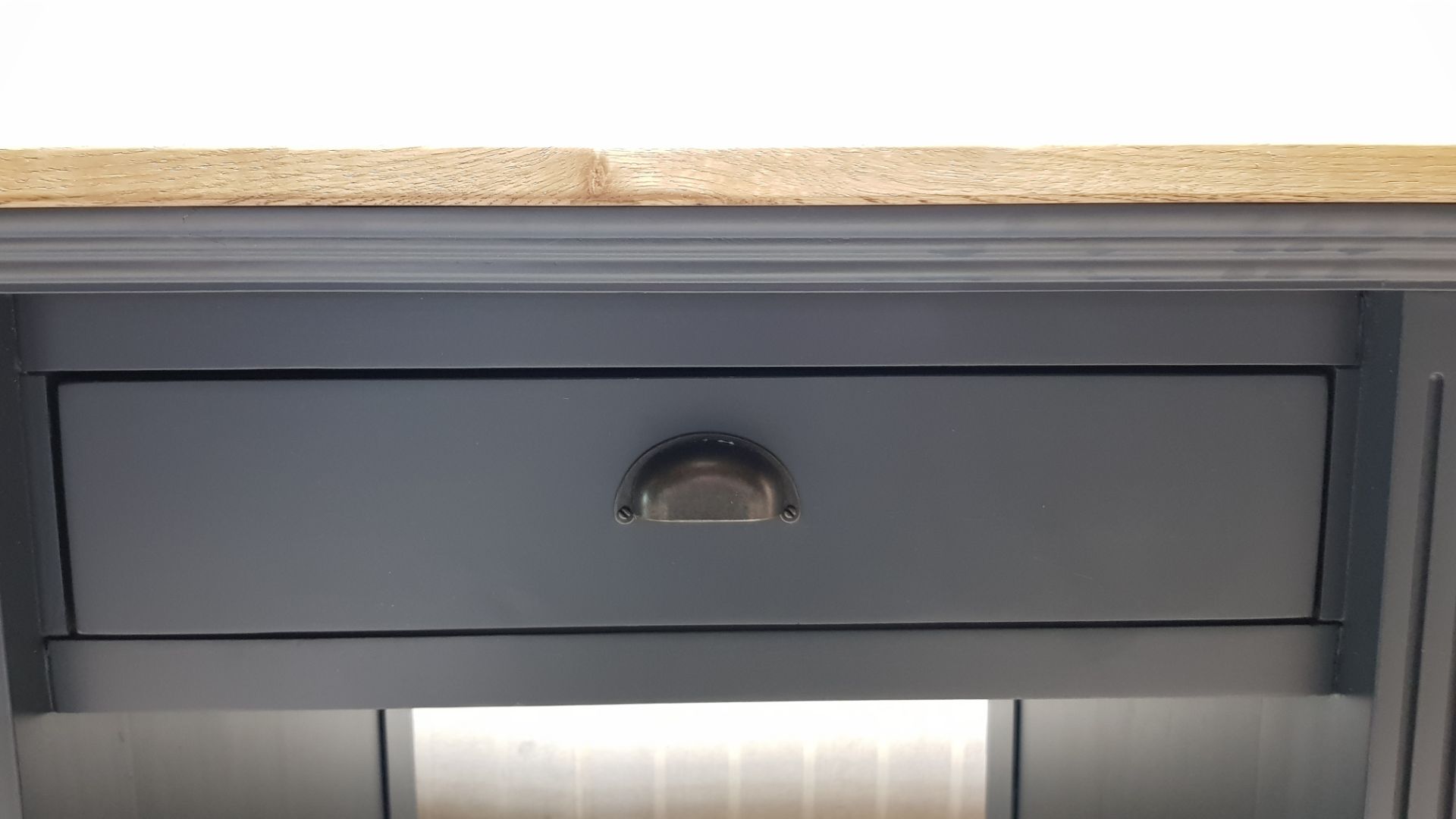 (12/Mez) RRP £549.99. Highgate Rustic Solid Oak And Painted Desk. Dimensions: (H82x W145x D60cm).... - Image 12 of 25