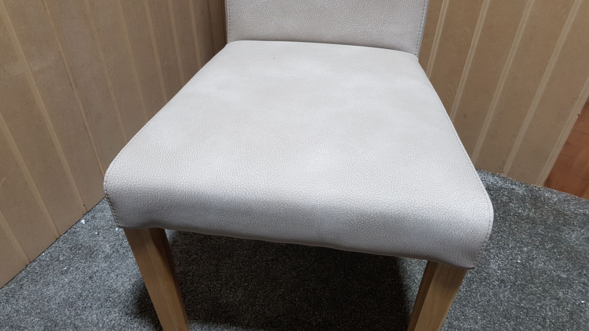 (27/Mez) Lot RRP £170. 2x Scroll Back Rustic Dappled Beige Fabric Dining Chair RRP £85 Each. Dime... - Image 8 of 12