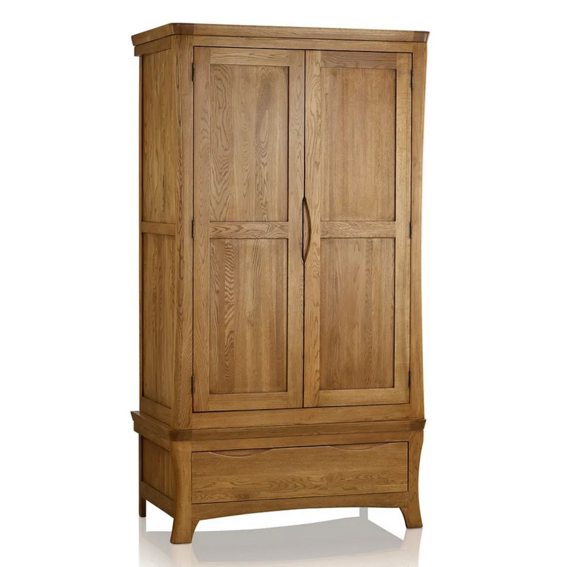 (7/Mez) RRP £799.99. Orrick Rustic Solid Oak Double Wardrobe. Dimensions: (H185x W100x D58cm). (A... - Image 3 of 17