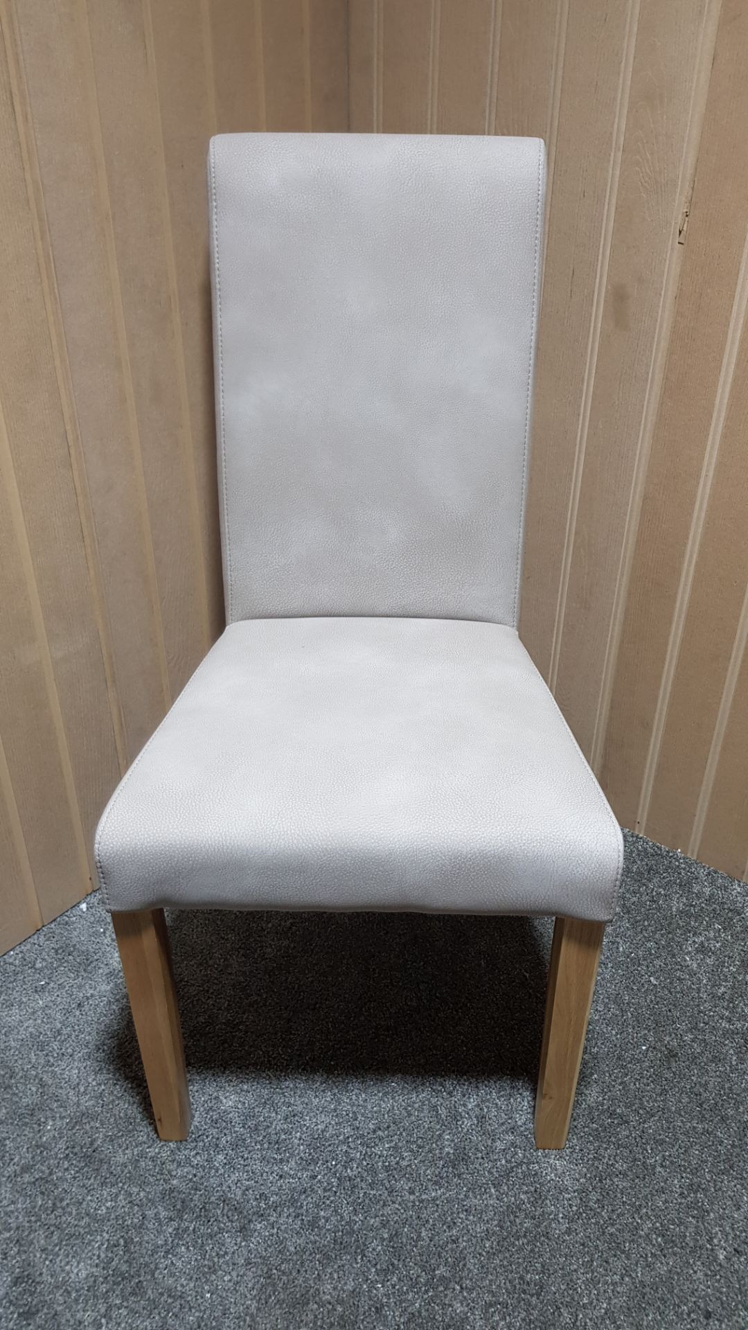 (27/Mez) Lot RRP £170. 2x Scroll Back Rustic Dappled Beige Fabric Dining Chair RRP £85 Each. Dime... - Image 6 of 12