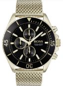 Hugo Boss 1513703 Men's Ocean Edition Gold Tone Mesh Band Chronograph Watch