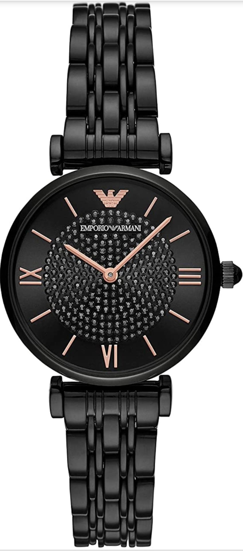 Emporio Armani AR11245 Ladies Black Dial Black Bracelet Quartz Chronograph Watch - Image 6 of 9