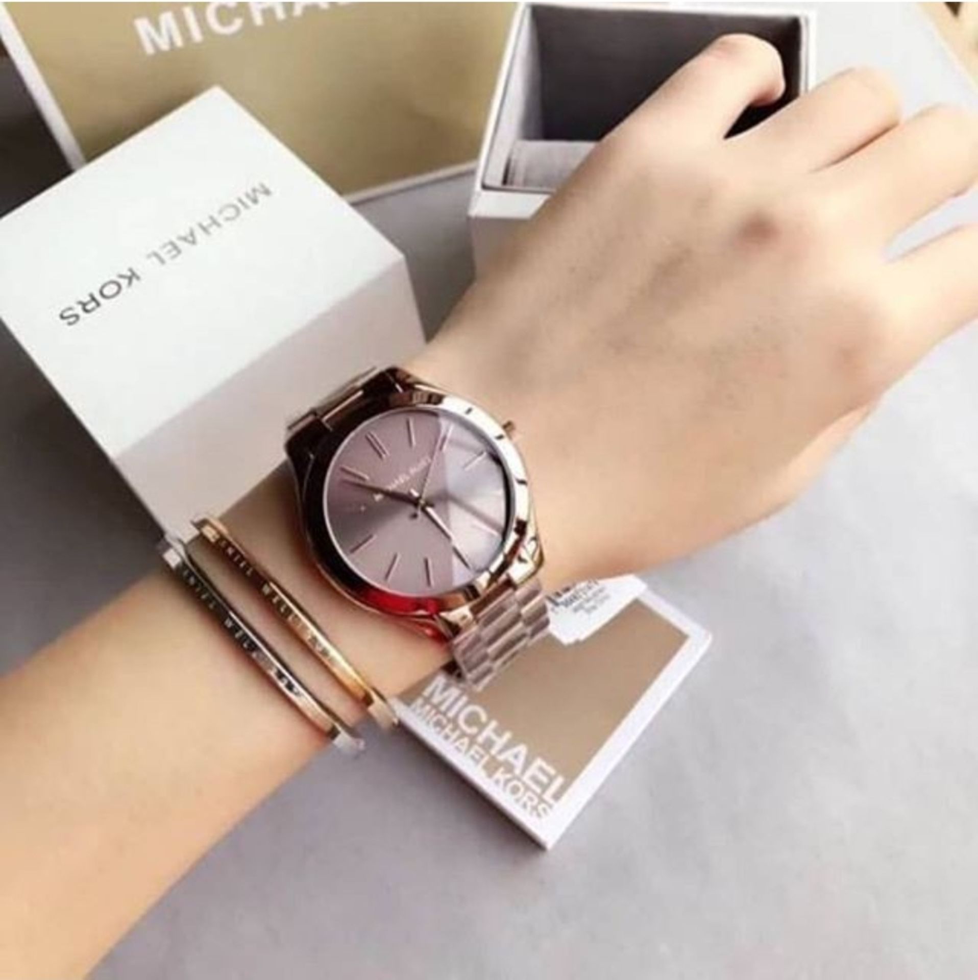 Michael Kors Ladies Slim Runway Watch MK3418 - Image 3 of 6