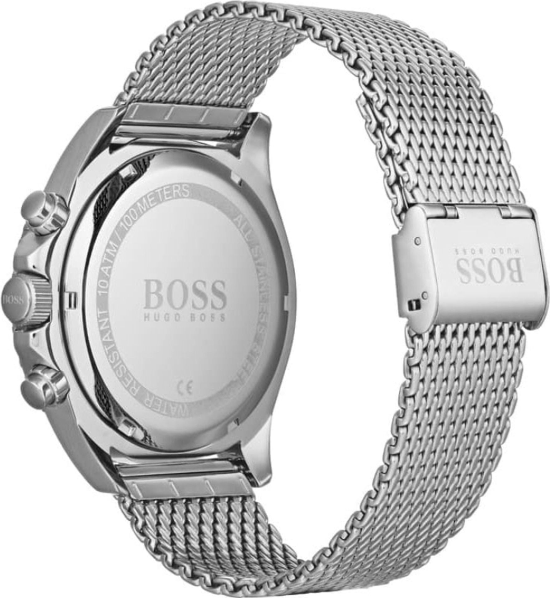 Hugo Boss 1513701 Men's Ocean Edition Black Dial Silver Mesh Band Chronograph Watch - Image 6 of 8