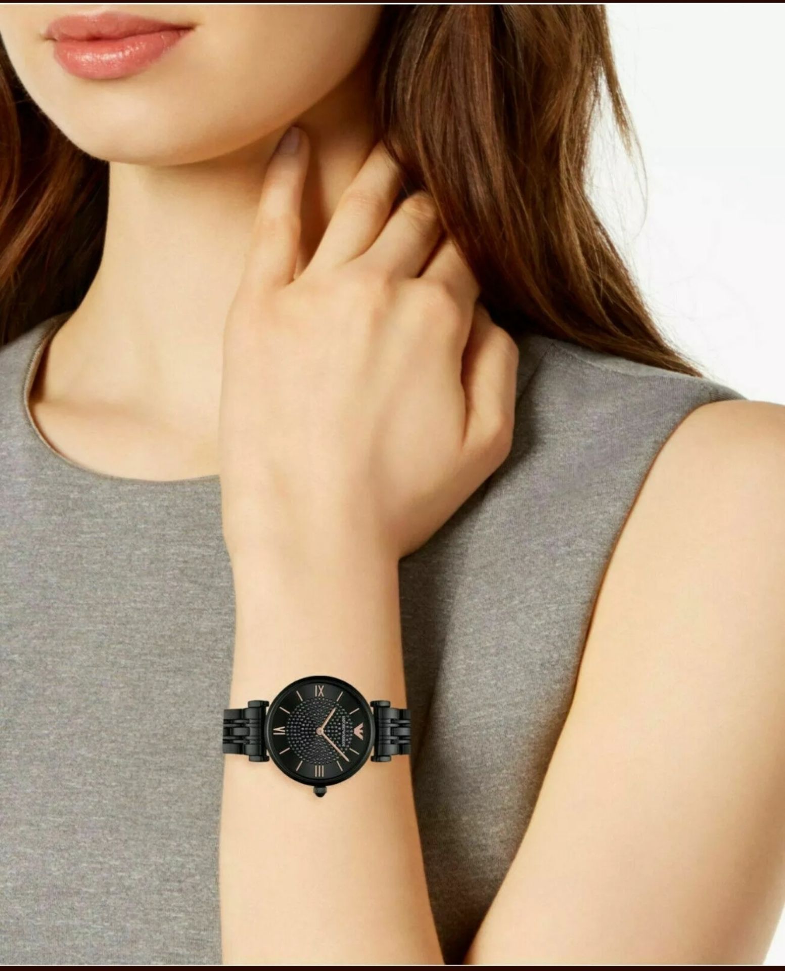 Emporio Armani AR11245 Ladies Black Dial Black Bracelet Quartz Chronograph Watch - Image 5 of 9