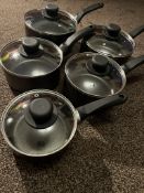 5x Domestic Pans with Lids