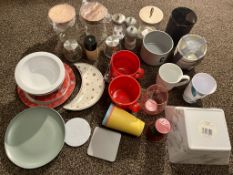 Domestic Kitchen Homeware - Plates, cups, Jars, Shakers, Bowls +