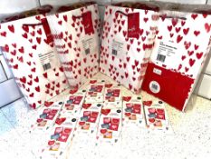 With love - Gift Bags + Valentines day Couples Trivia Card Sets - New Job Lot