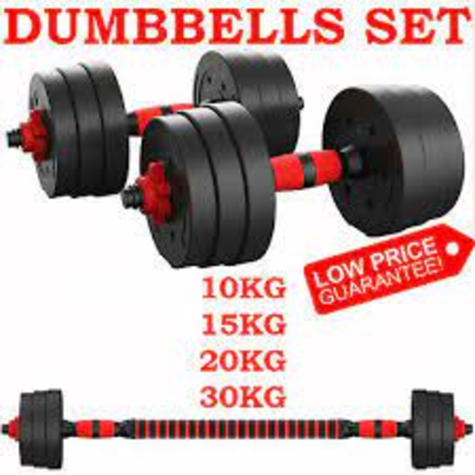 30kg Dumbbell/Barbell Fitness Set