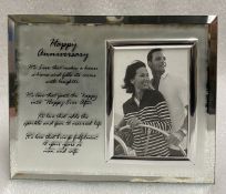 5 x Happy Anniversary Picture Frames Pearl