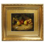 Fruit Still Life by M.E.Morris Oil on Board