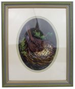 Painting of Song Thrush by Liz Garnett-Orme (British, Contemporary)