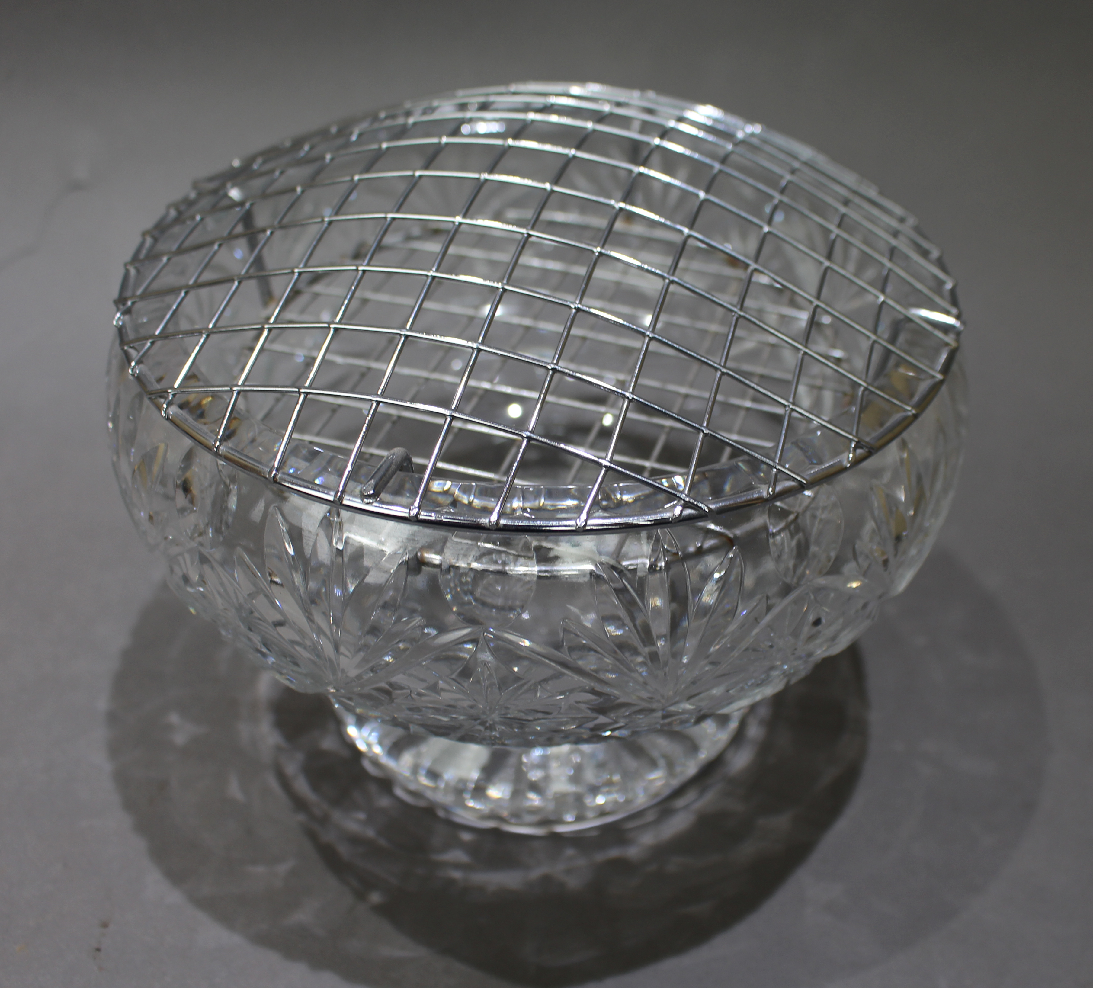 Vintage Cut Glass Crystal Rose Bowl - Image 2 of 4