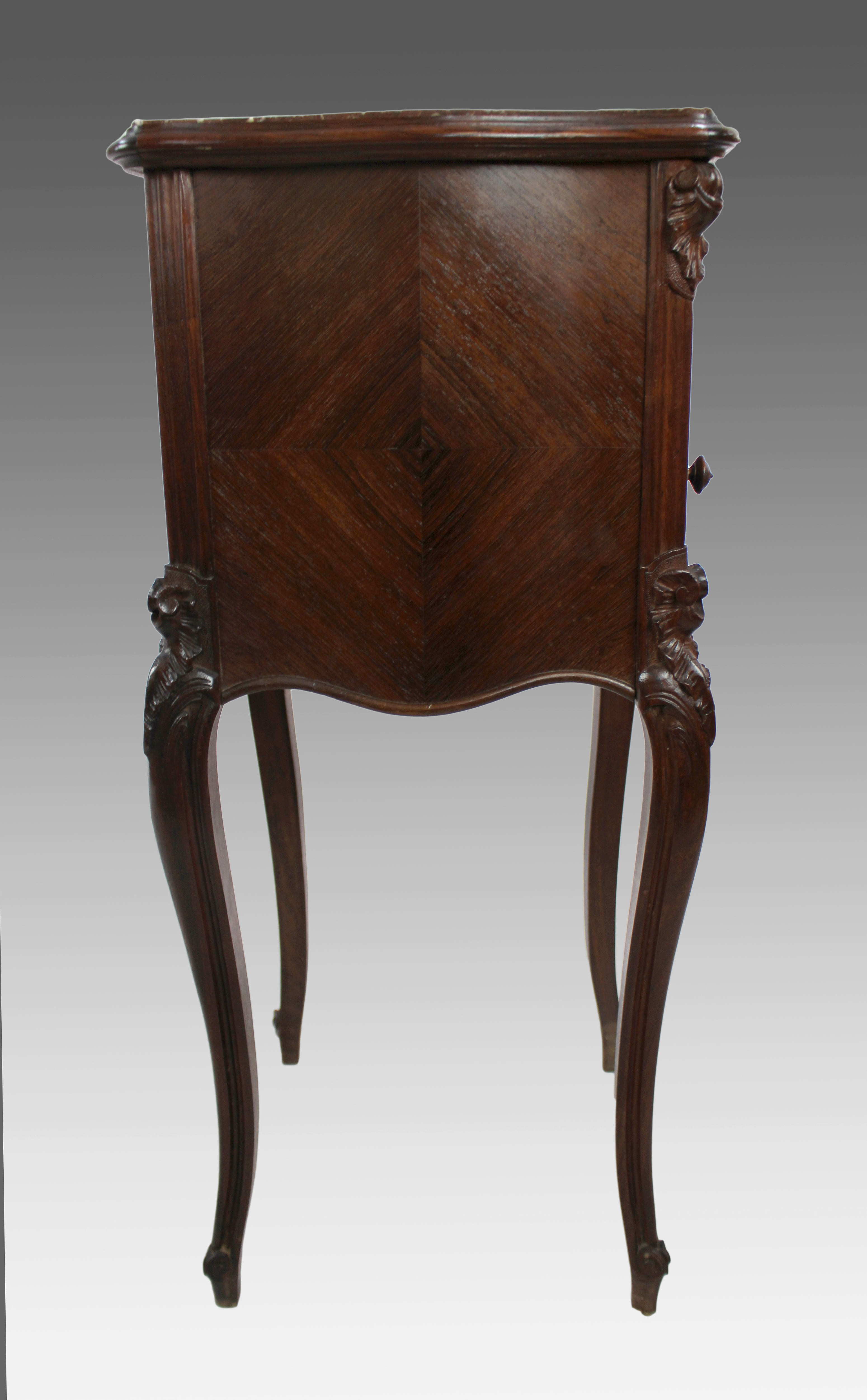19th c. French Marble Topped Pot Cupboard - Image 4 of 7