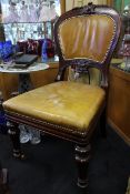 Mid 19th c. Gillow Mahogany Library Leather Chair