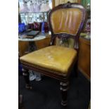 Mid 19th c. Gillow Mahogany Library Leather Chair