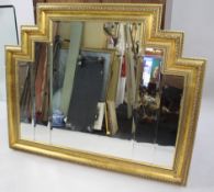 Gilt Step Arched Bevelled Mirror