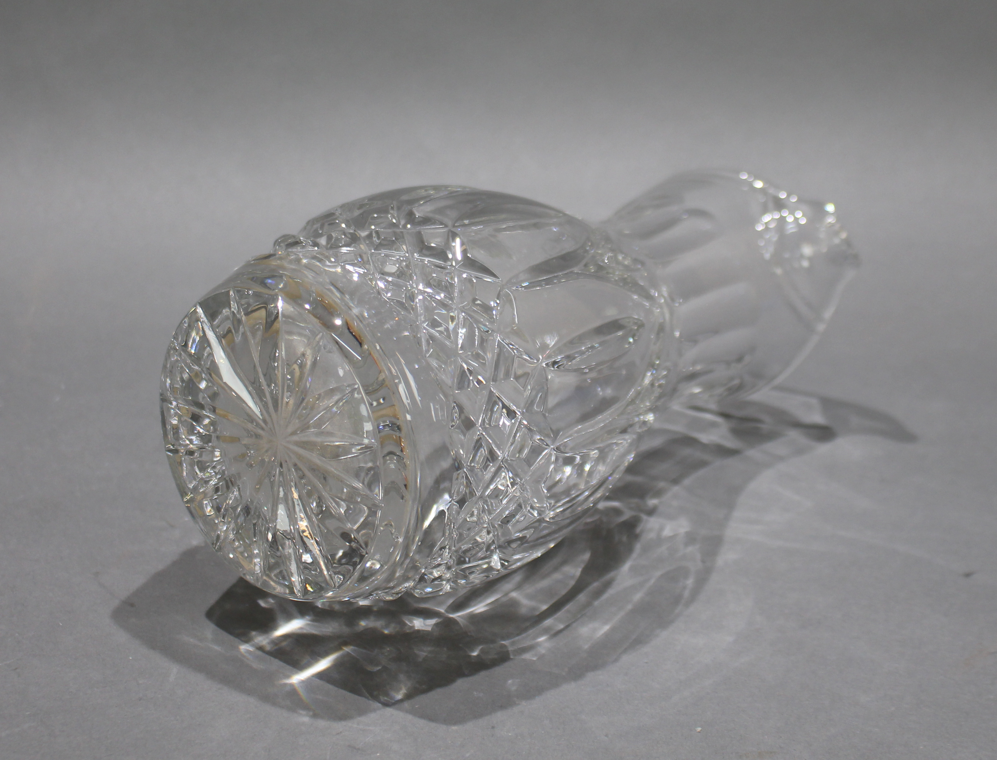 Vintage Crystal Cut Glass Tall Jug - Image 4 of 4