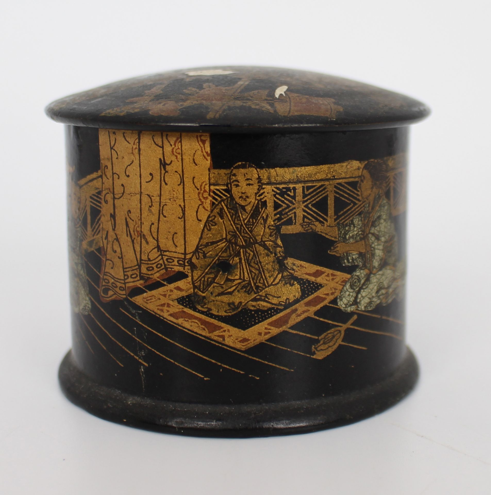 19th c. Chinese Lacquered Box - Image 3 of 6