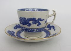 Cauldon Blue Dragon Tea Cup and Saucer