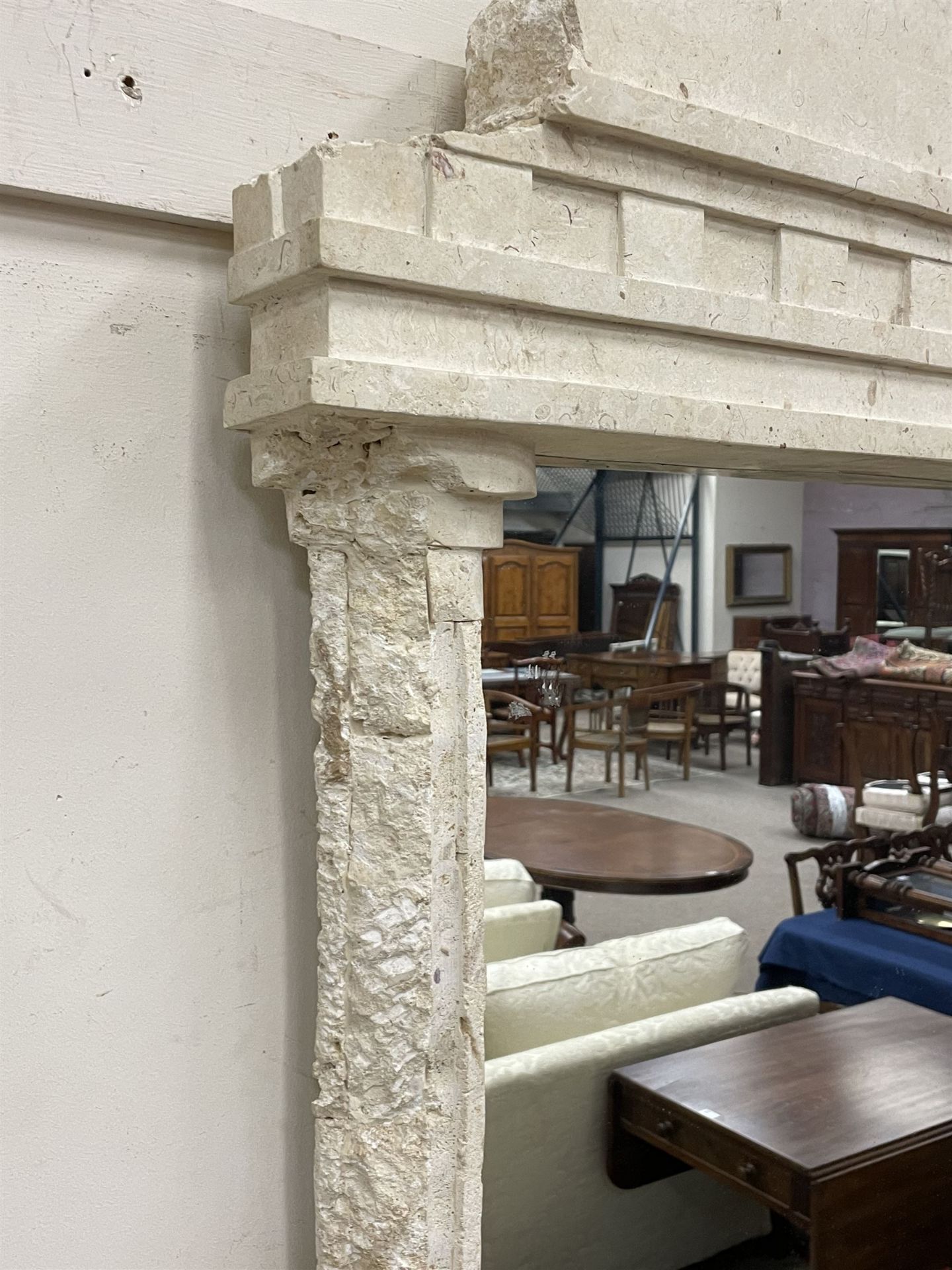 Cast Classical Architectural Stone Effect Console Table & Mirror - Image 2 of 8