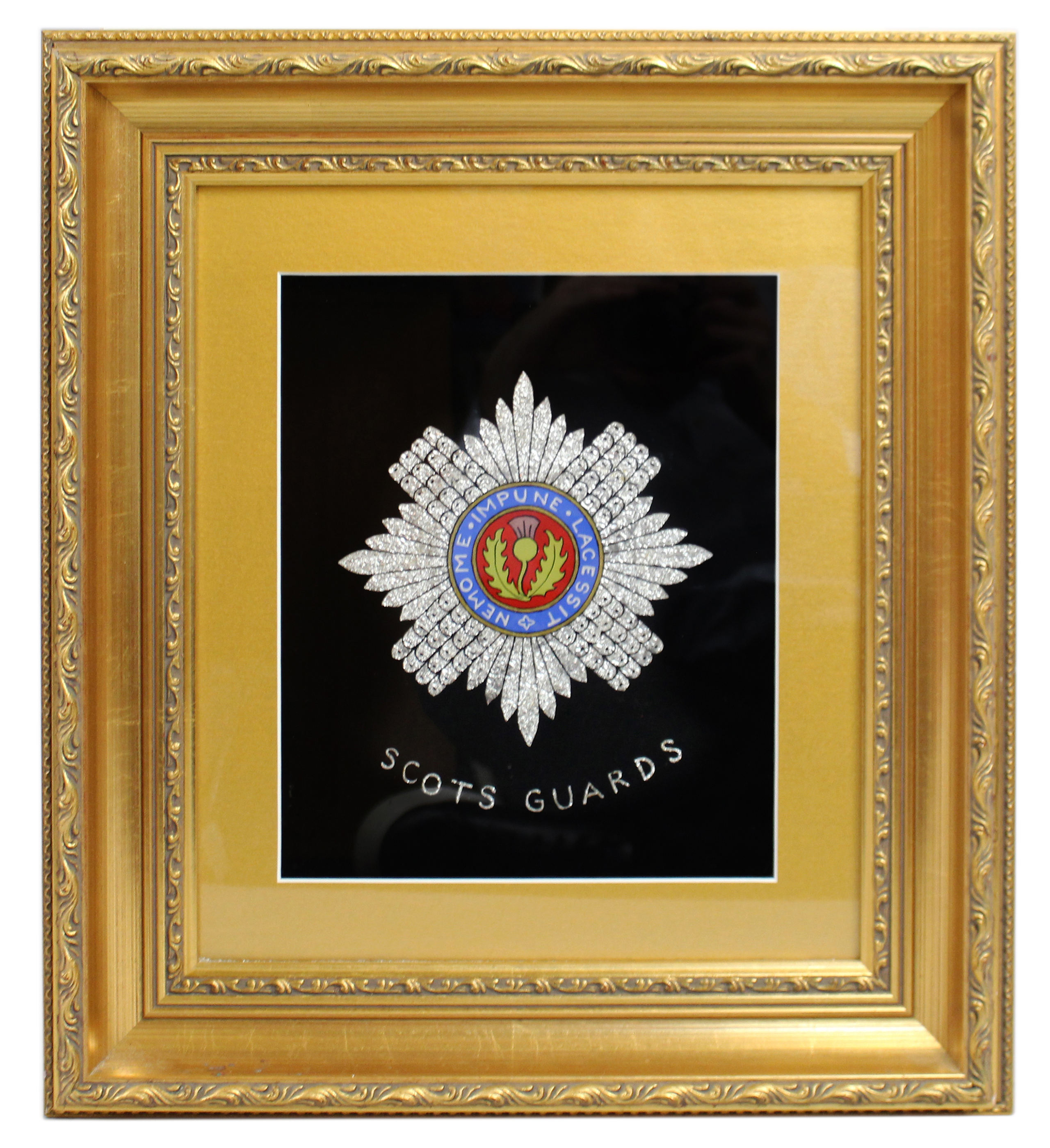 Set of 3 Military Regiment Foil Artworks Set in Gilt Frames - Image 6 of 13