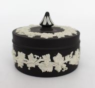 Wedgwood Black Jasperware Lidded Trinket Box