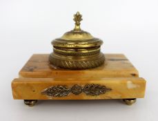 Fine Russian 19th c. Marble & Ormolu Inkwell