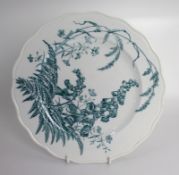 Victorian Ironstone Plate by Brown Westhead Moore & Co. c.1882