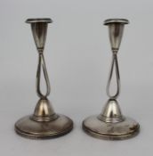 Pair of Masonic Sterling Silver Candlesticks Birmingham 1960